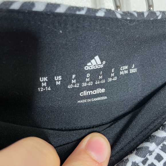 Adidas Black And White Leggings With Design Size Medium Women’s - Picture 5 of 6